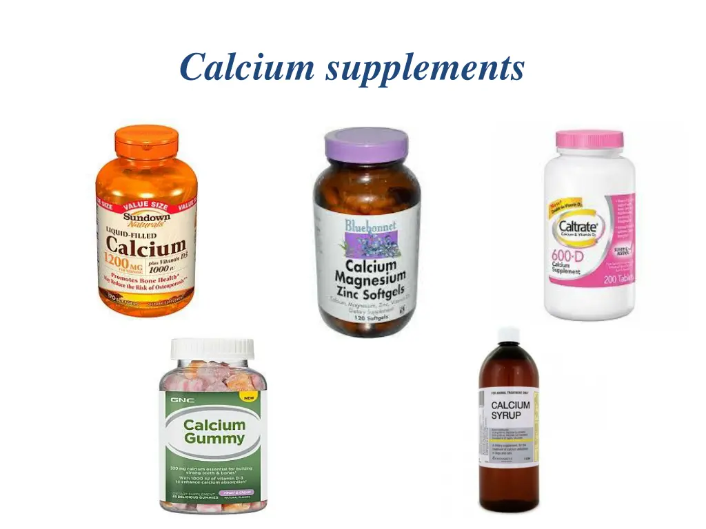 calcium supplements