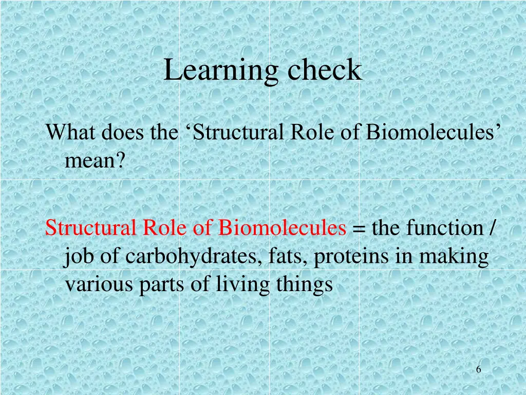 learning check