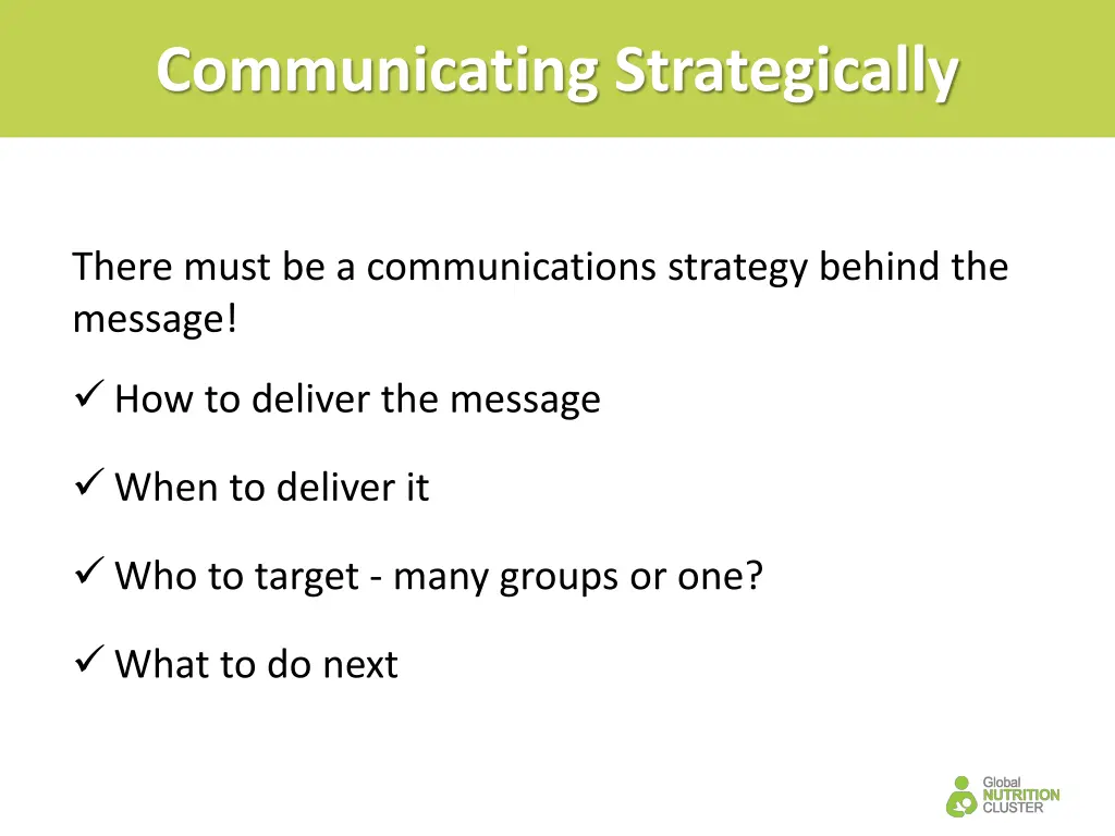 communicating strategically