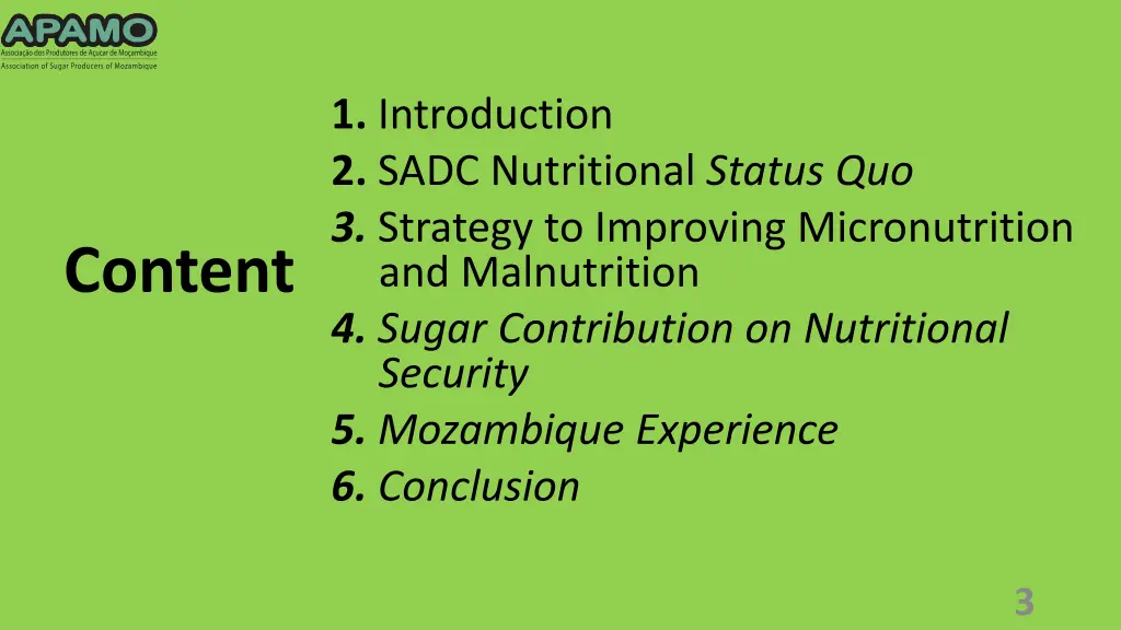 1 introduction 2 sadc nutritional status