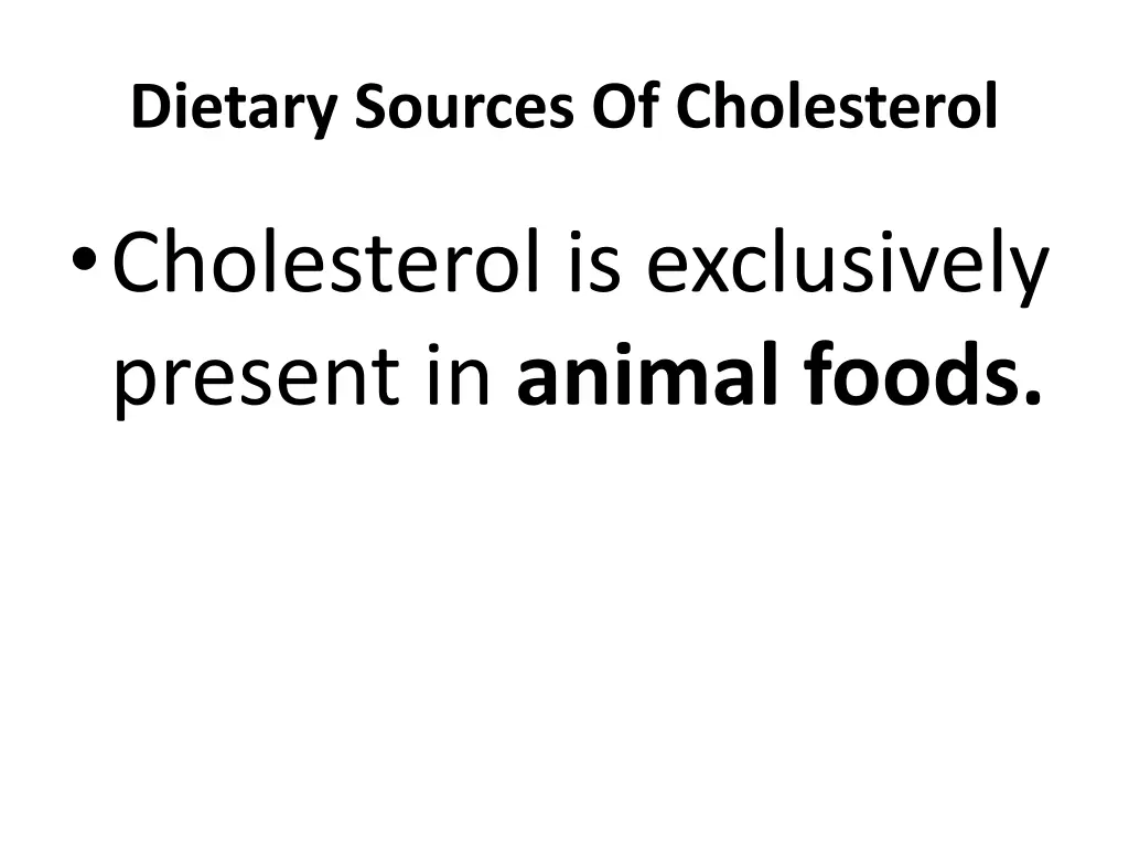 dietary sources of cholesterol