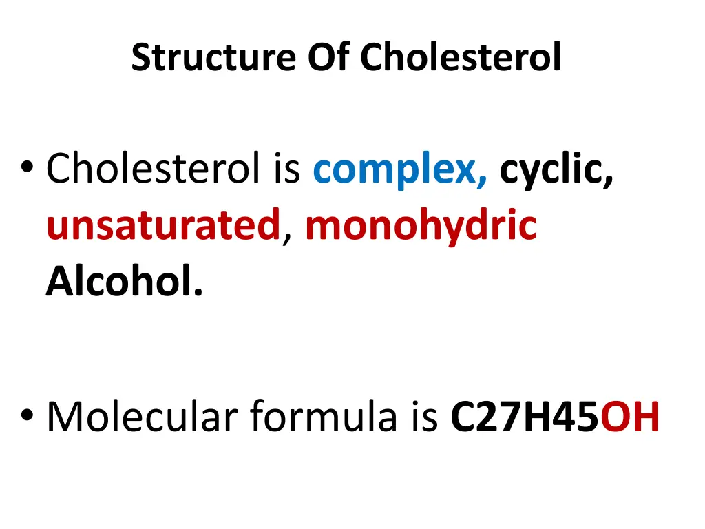 structure of cholesterol