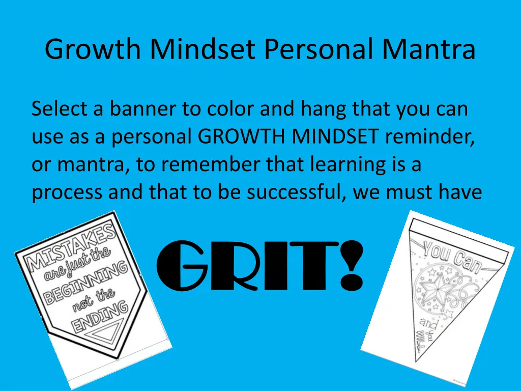 growth mindset personal mantra