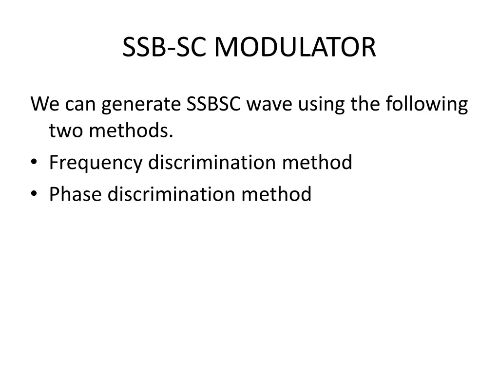 ssb sc modulator