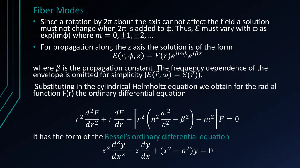 fiber modes since a rotation by 2 about the axis