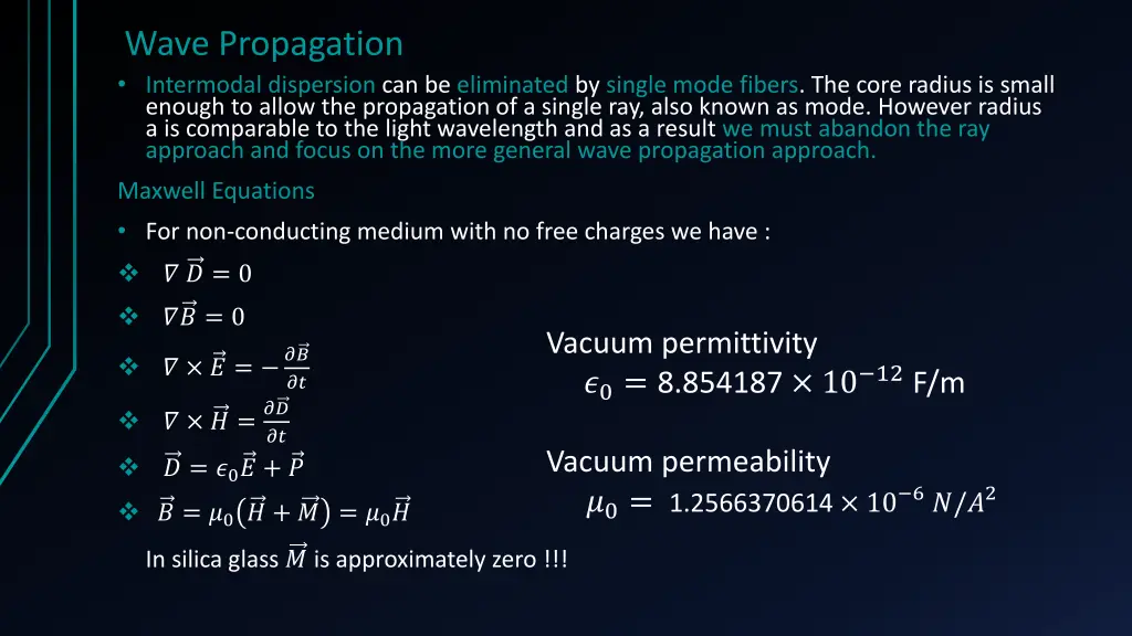 wave propagation intermodal dispersion