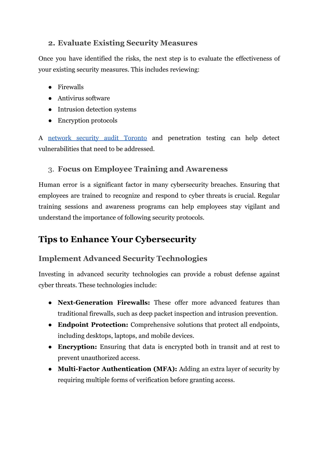 2 evaluate existing security measures