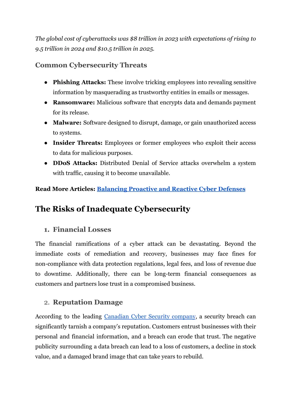 the global cost of cyberattacks was 8 trillion