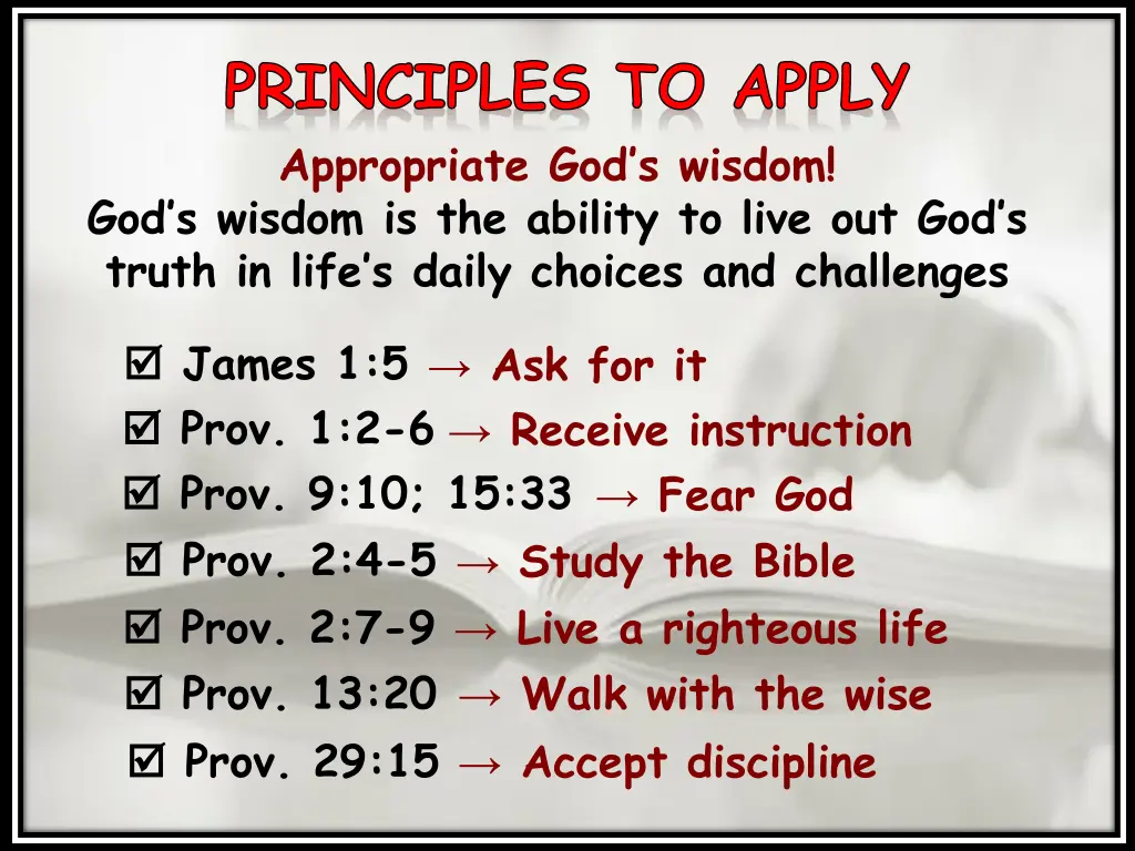 principles to apply 1