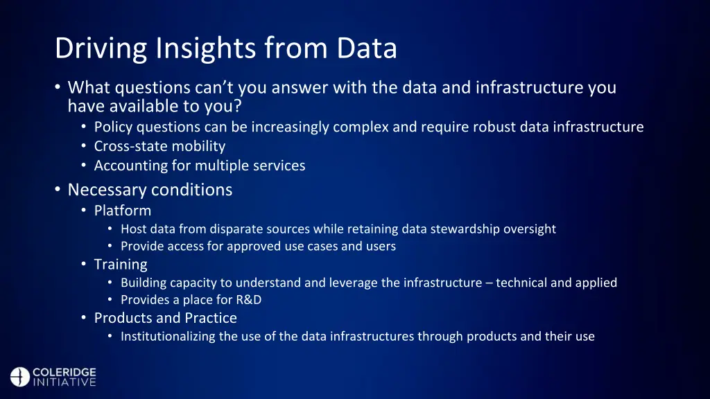 driving insights from data