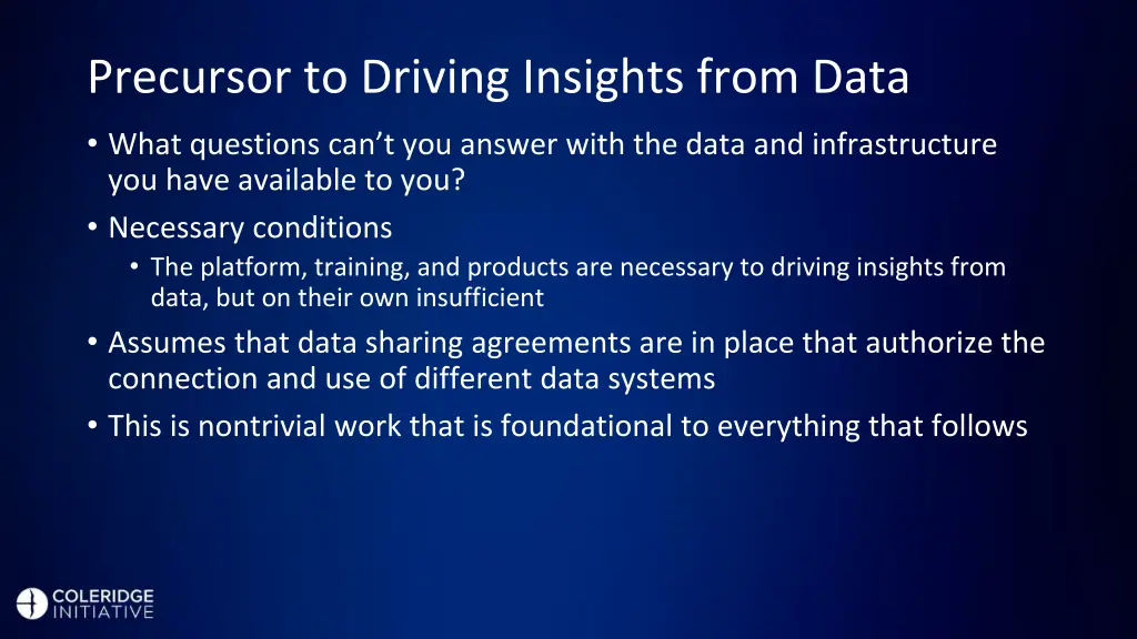 precursor to driving insights from data