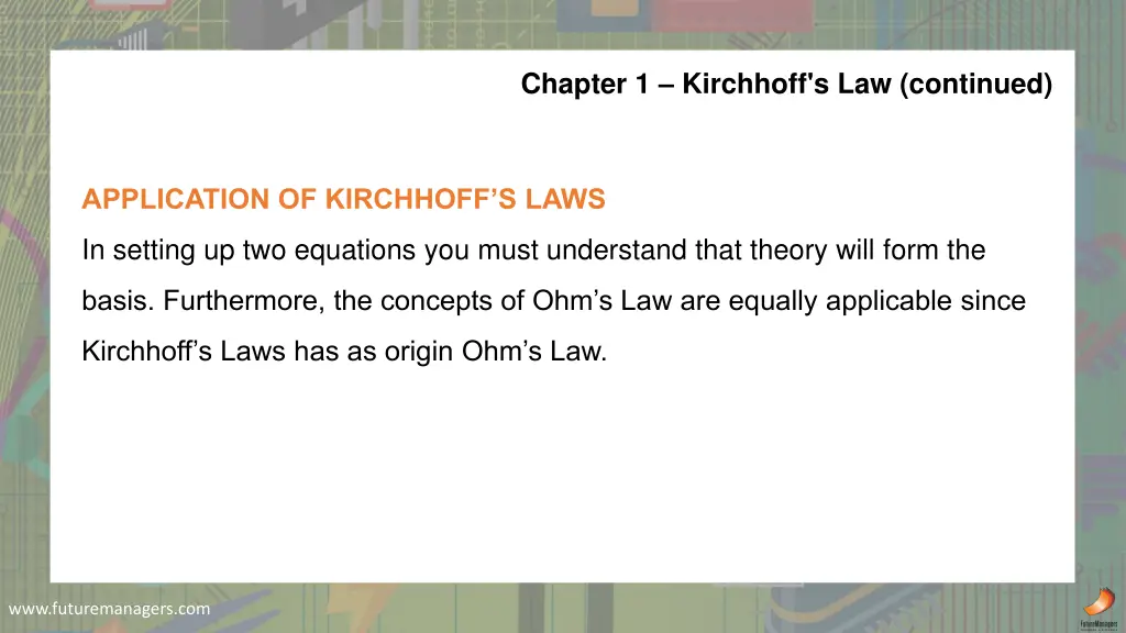 chapter 1 kirchhoff s law continued