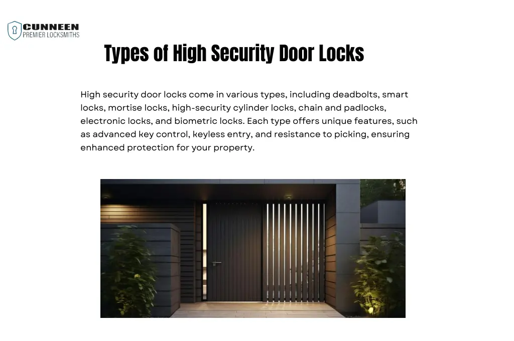 types of high security door locks