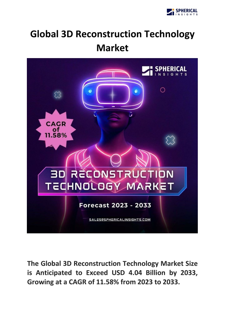 global 3d reconstruction technology market