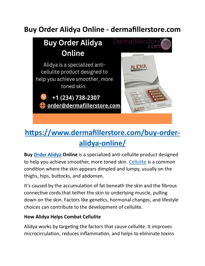 buy order alidya online dermafillerstore com