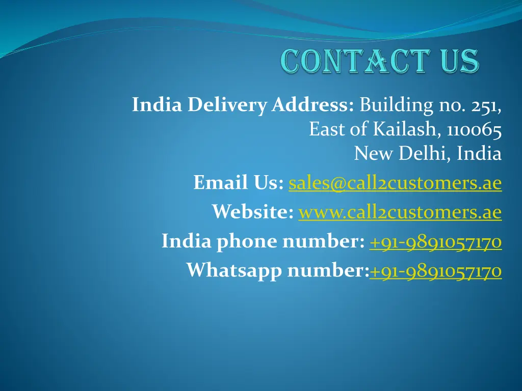 india delivery address building no 251 east