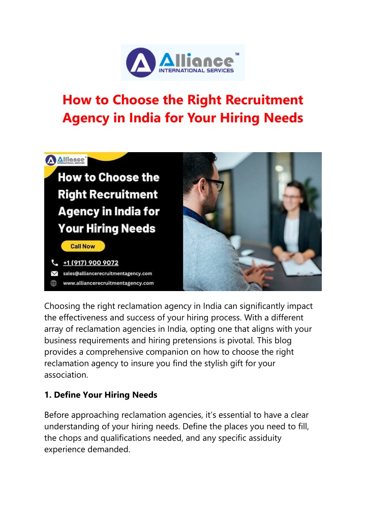 how to choose the right recruitment agency