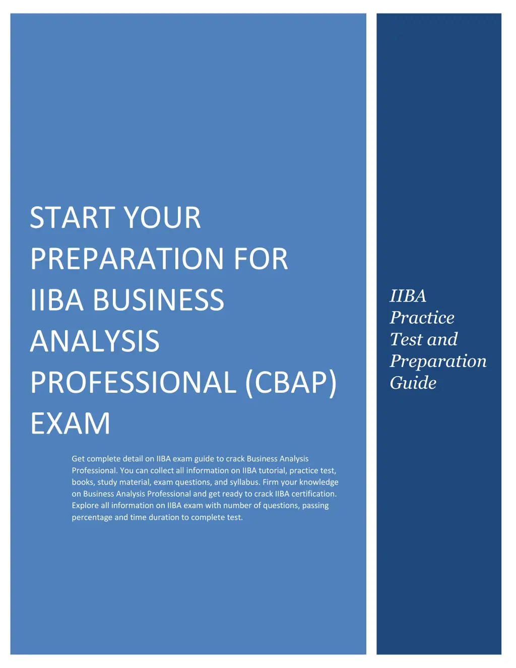 start your preparation for iiba business analysis