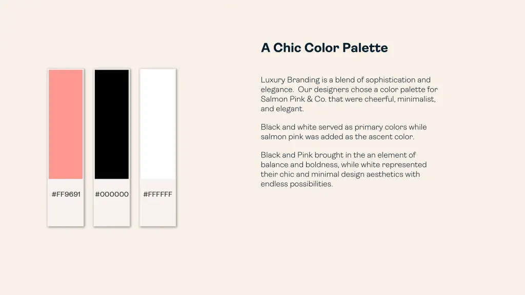 a chic color palette