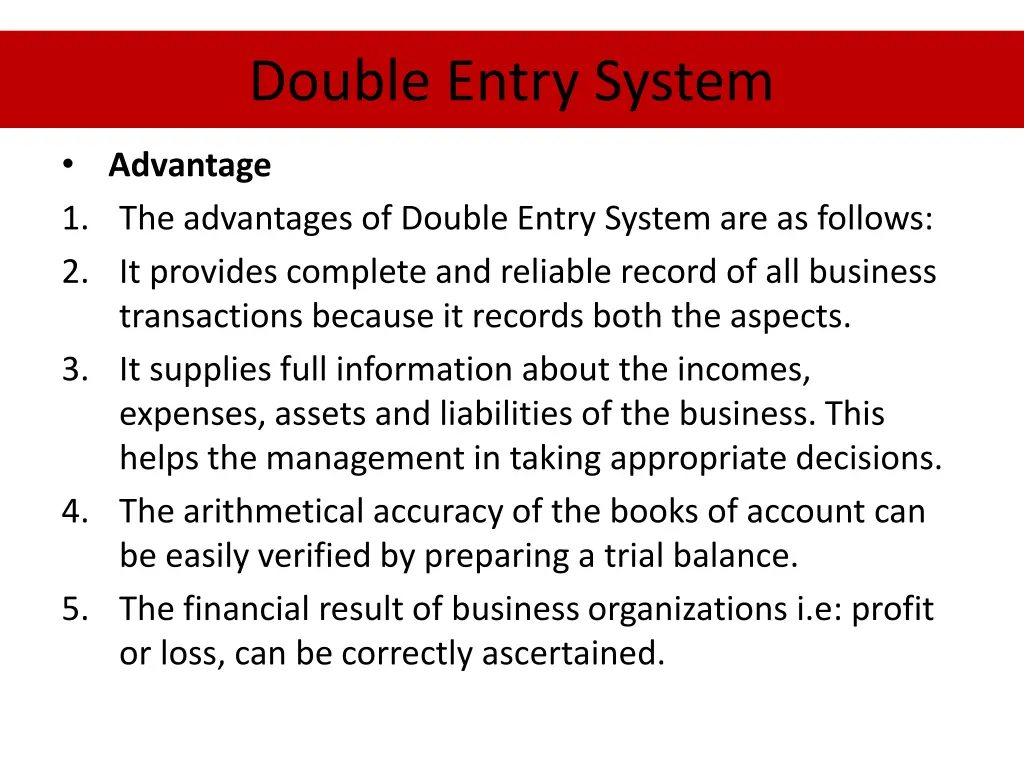 double entry system