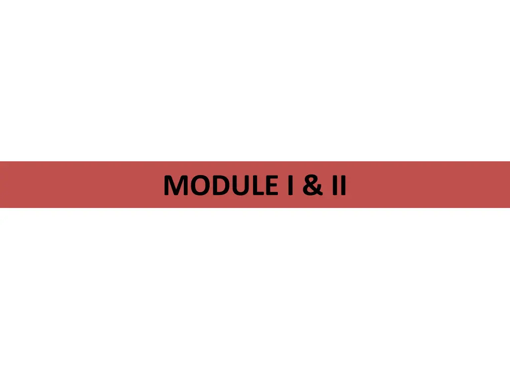 module i ii