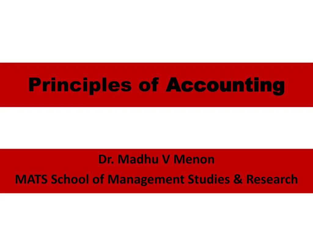 principles of accounting