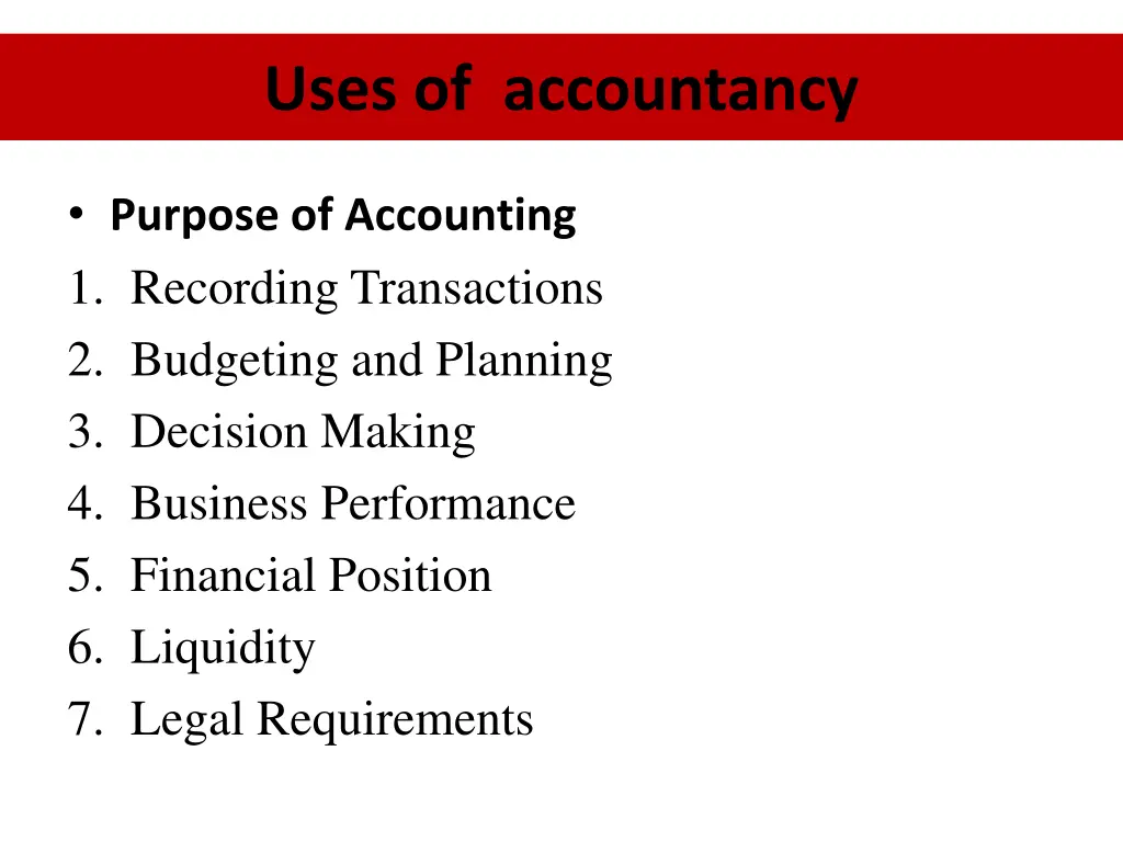 uses of accountancy