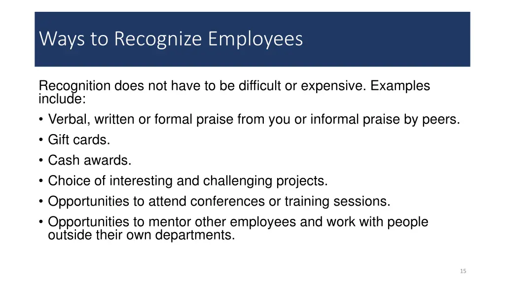ways to recognize employees