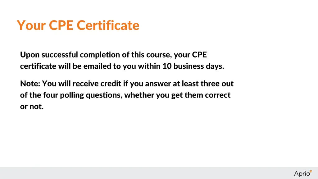 your cpe certificate