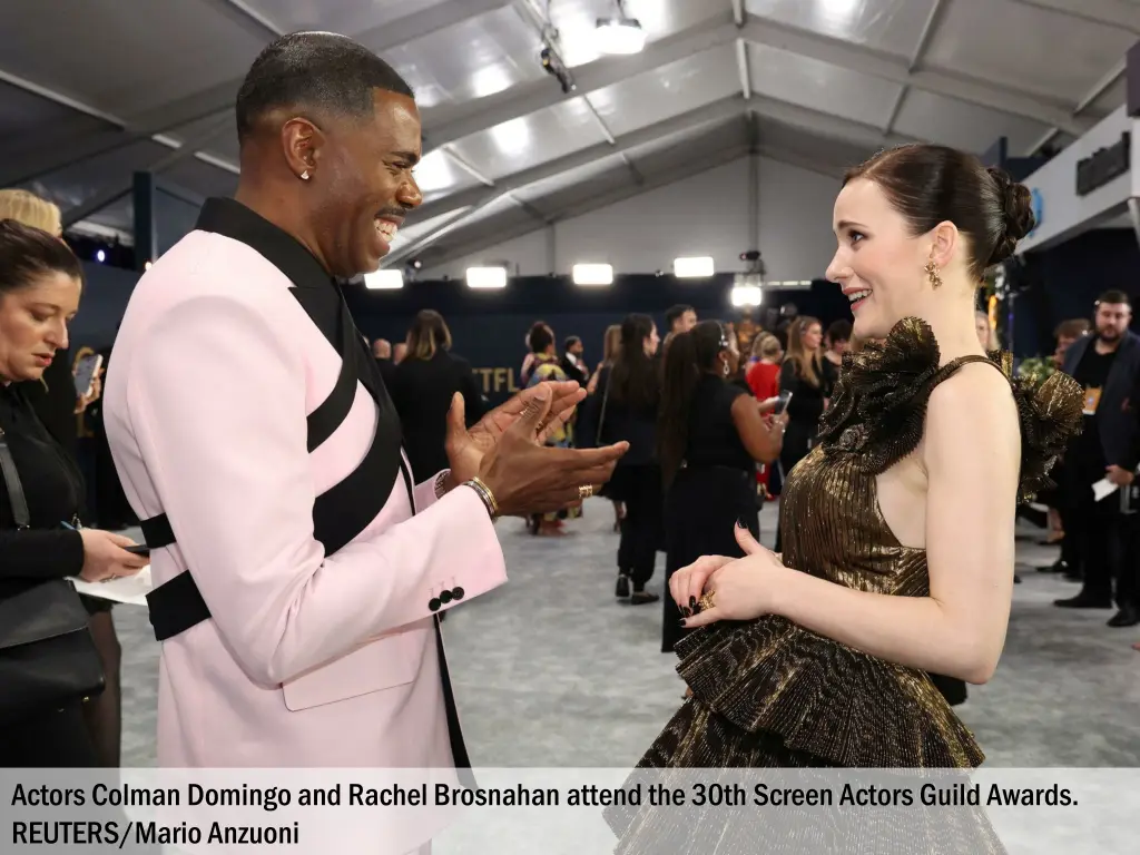 actors colman domingo and rachel brosnahan attend