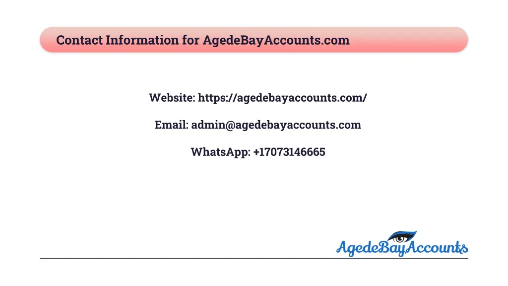 contact information for agedebayaccounts com