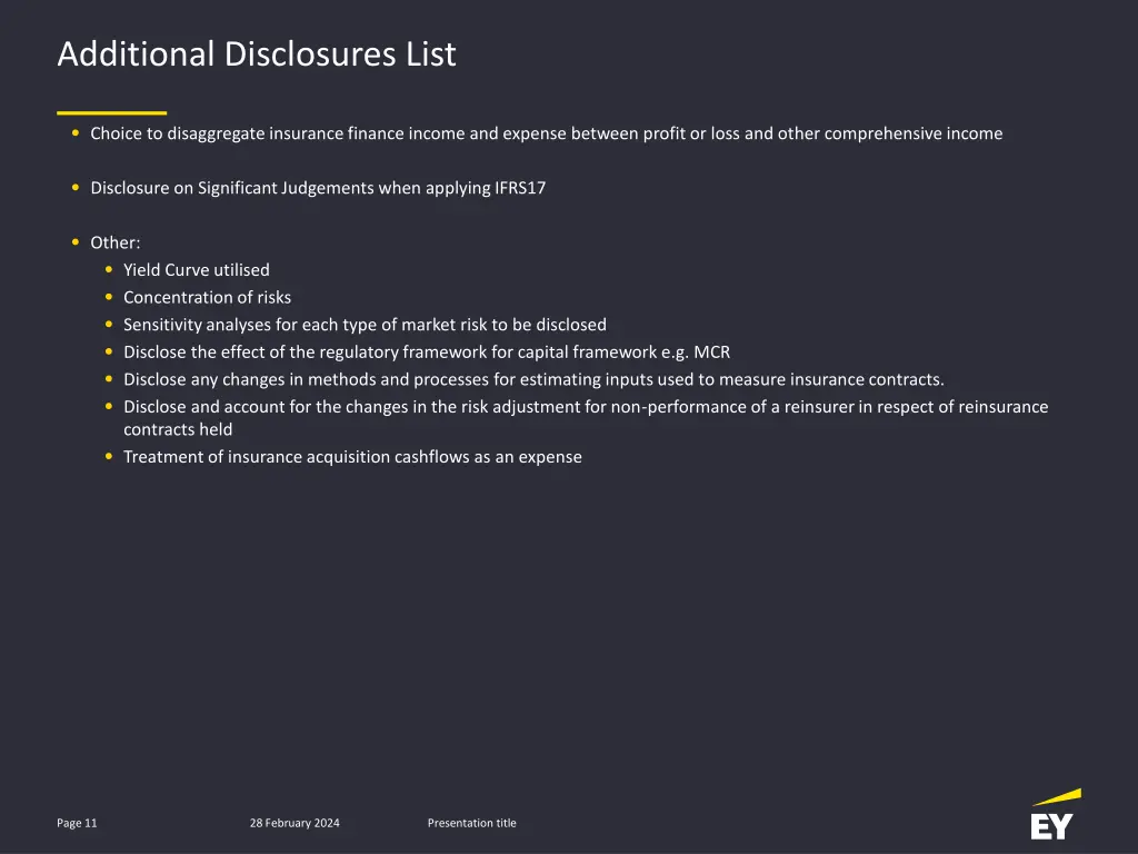 additional disclosures list