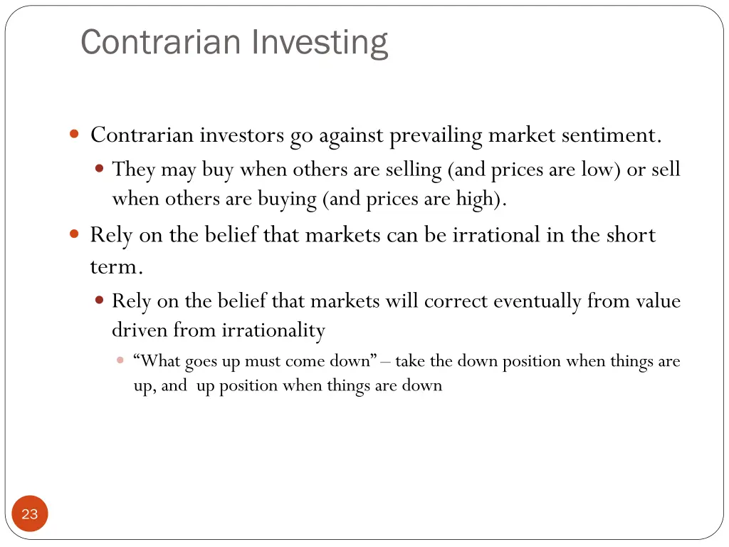 contrarian investing