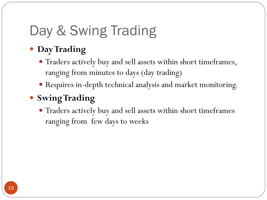 day swing trading
