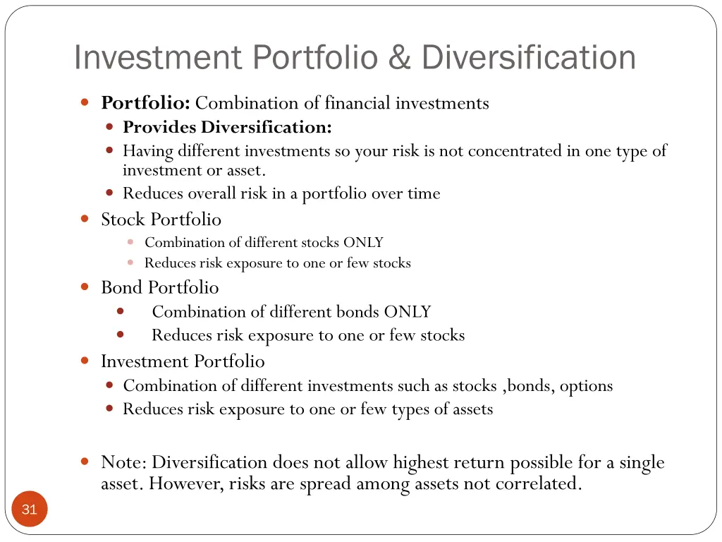 investment portfolio diversification