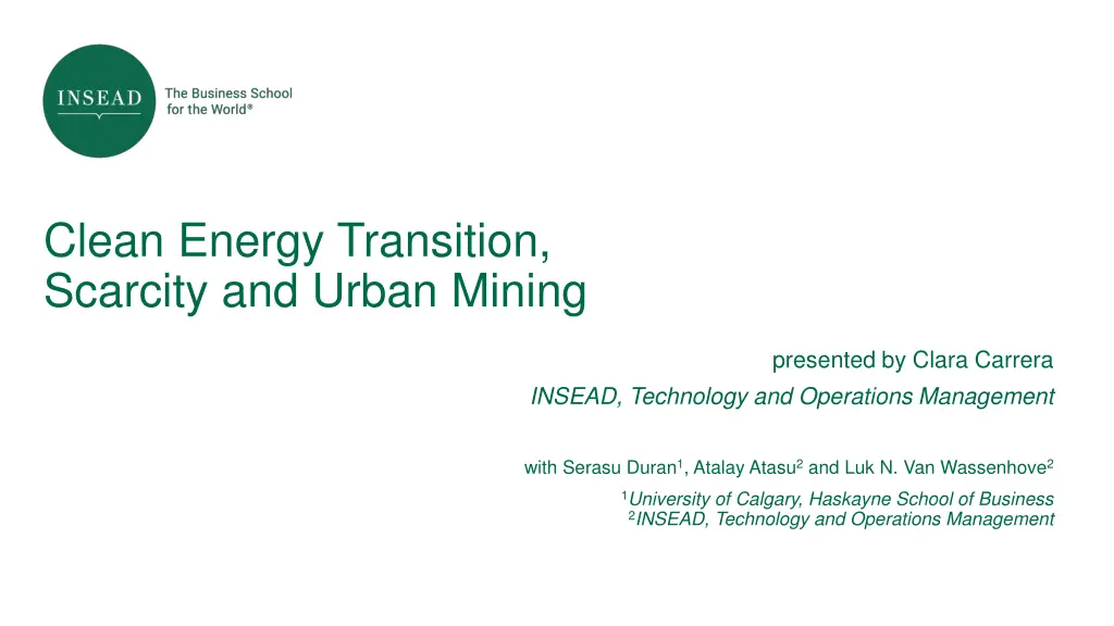 clean energy transition scarcity and urban mining