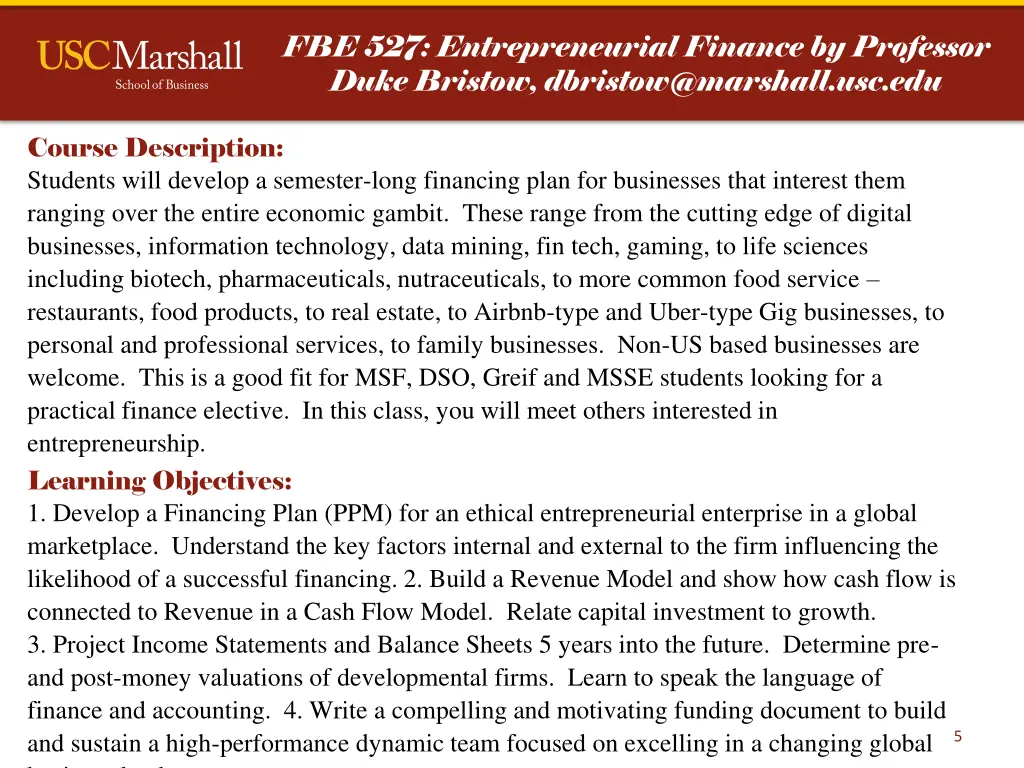 fbe 527 entrepreneurial finance by professor duke