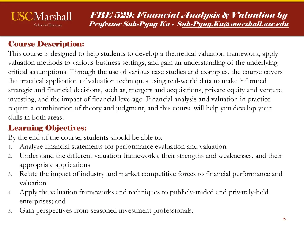 fbe 529 financial analysis valuation by professor