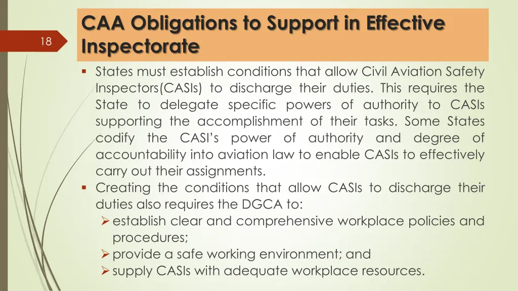 caa obligations to support in effective