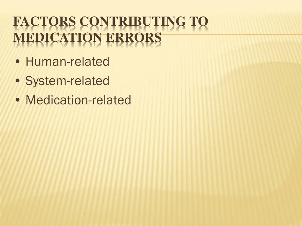 factors contributing to medication errors