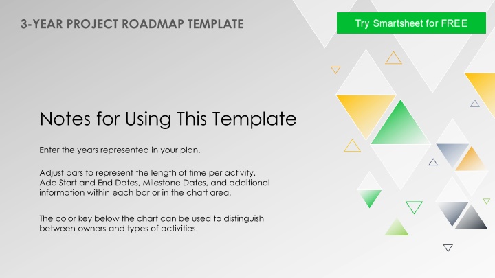 3 year project roadmap template