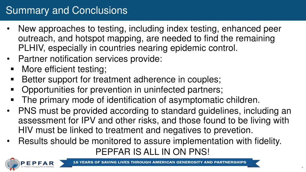 summary and conclusions