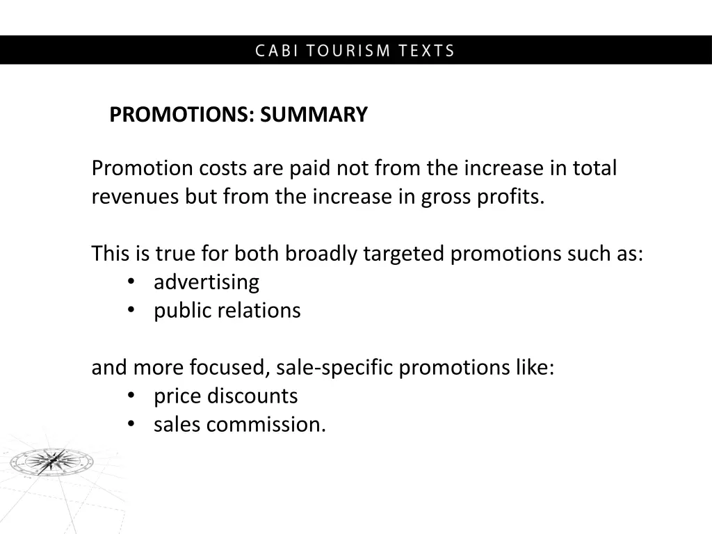 promotions summary