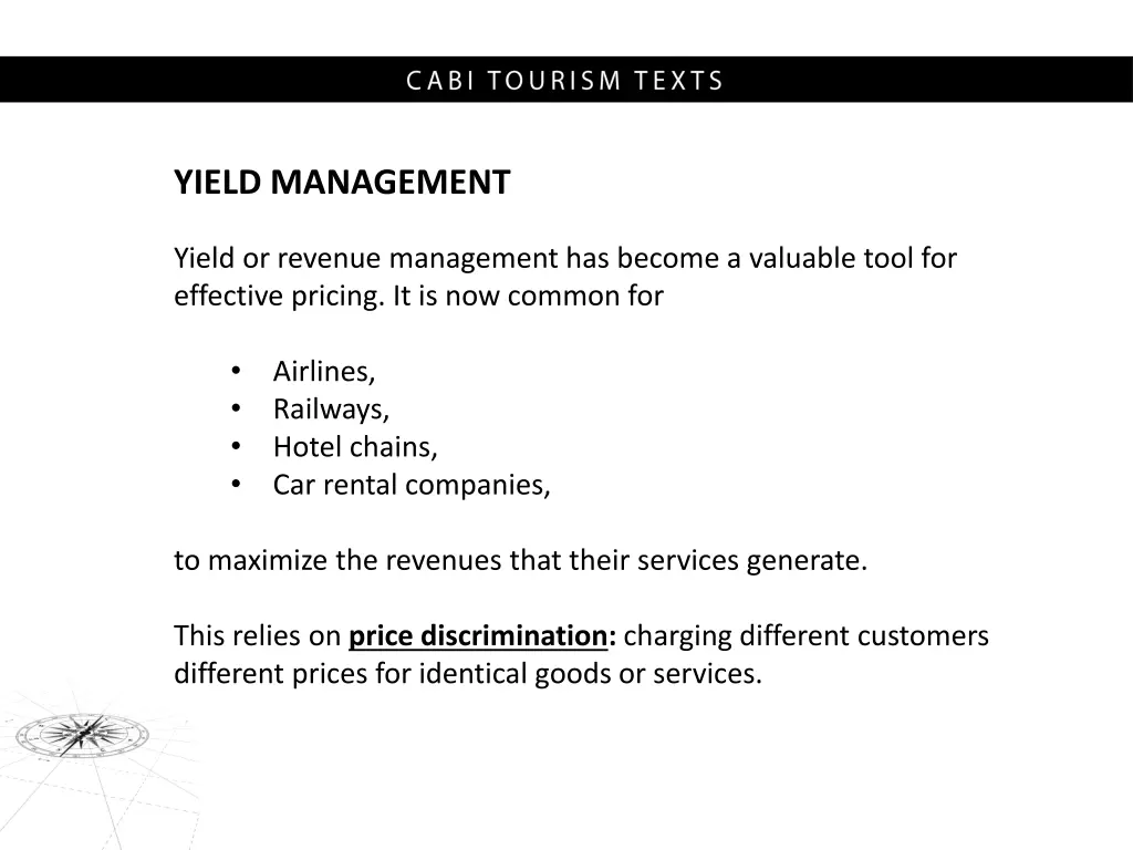 yield management