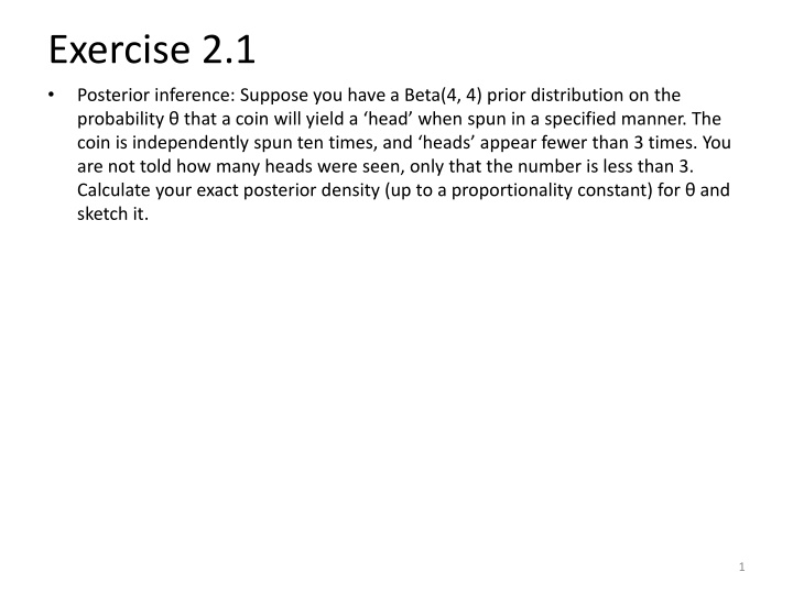 exercise 2 1 posterior inference suppose you have