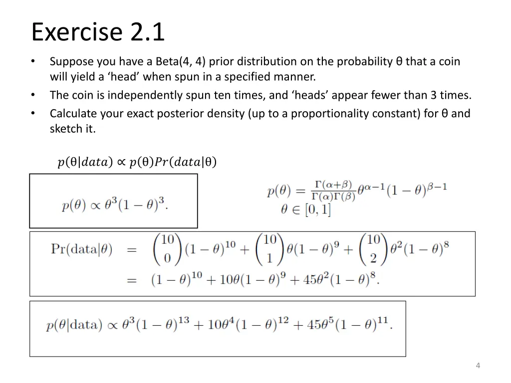 exercise 2 1 suppose you have a beta 4 4 prior 2