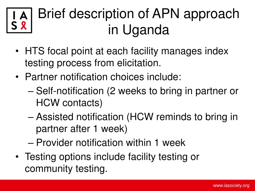 brief description of apn approach in uganda