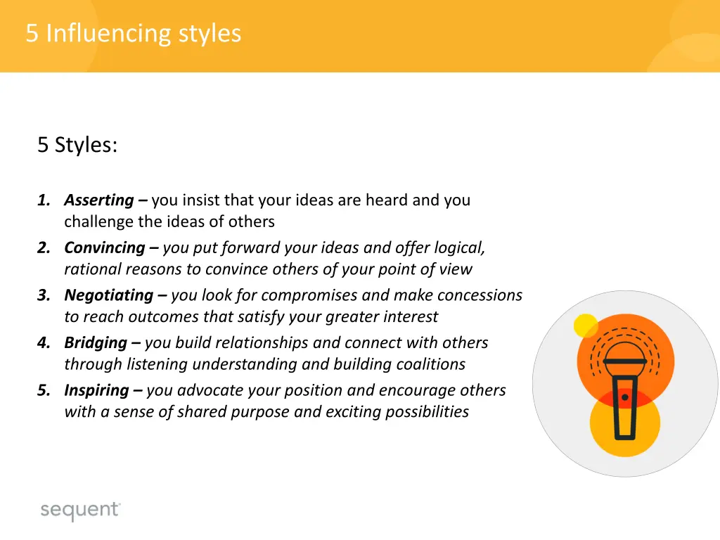 5 influencing styles