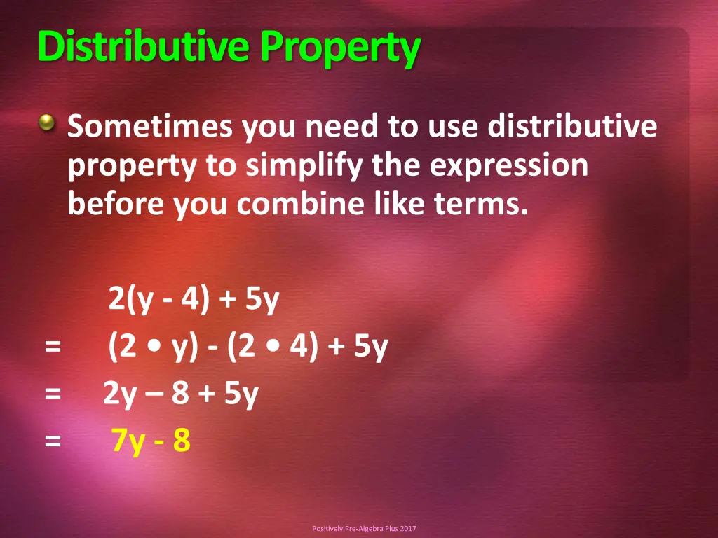 distributive property