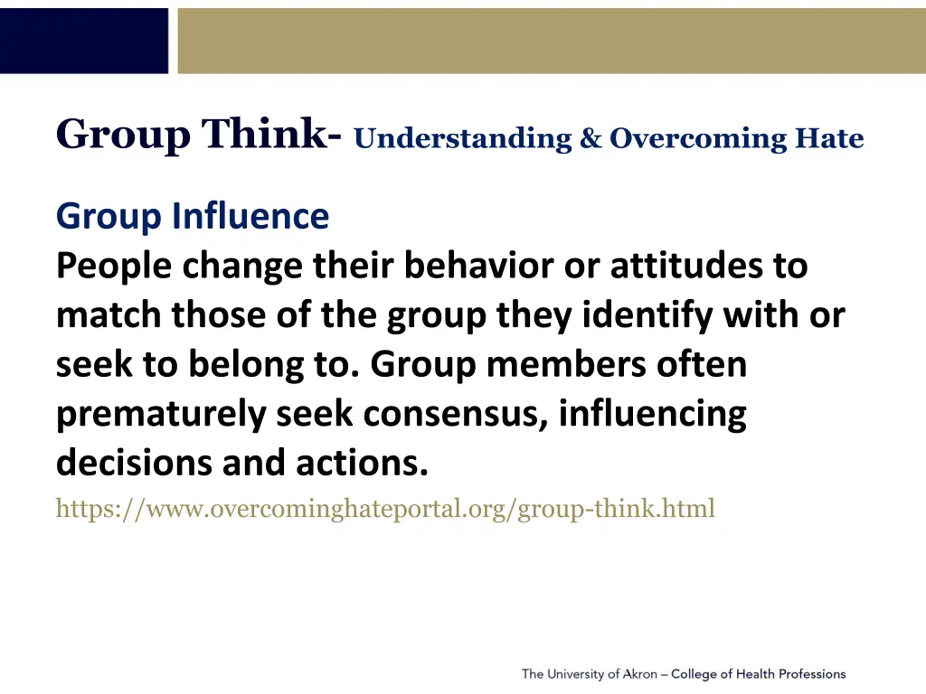 group think understanding overcoming hate